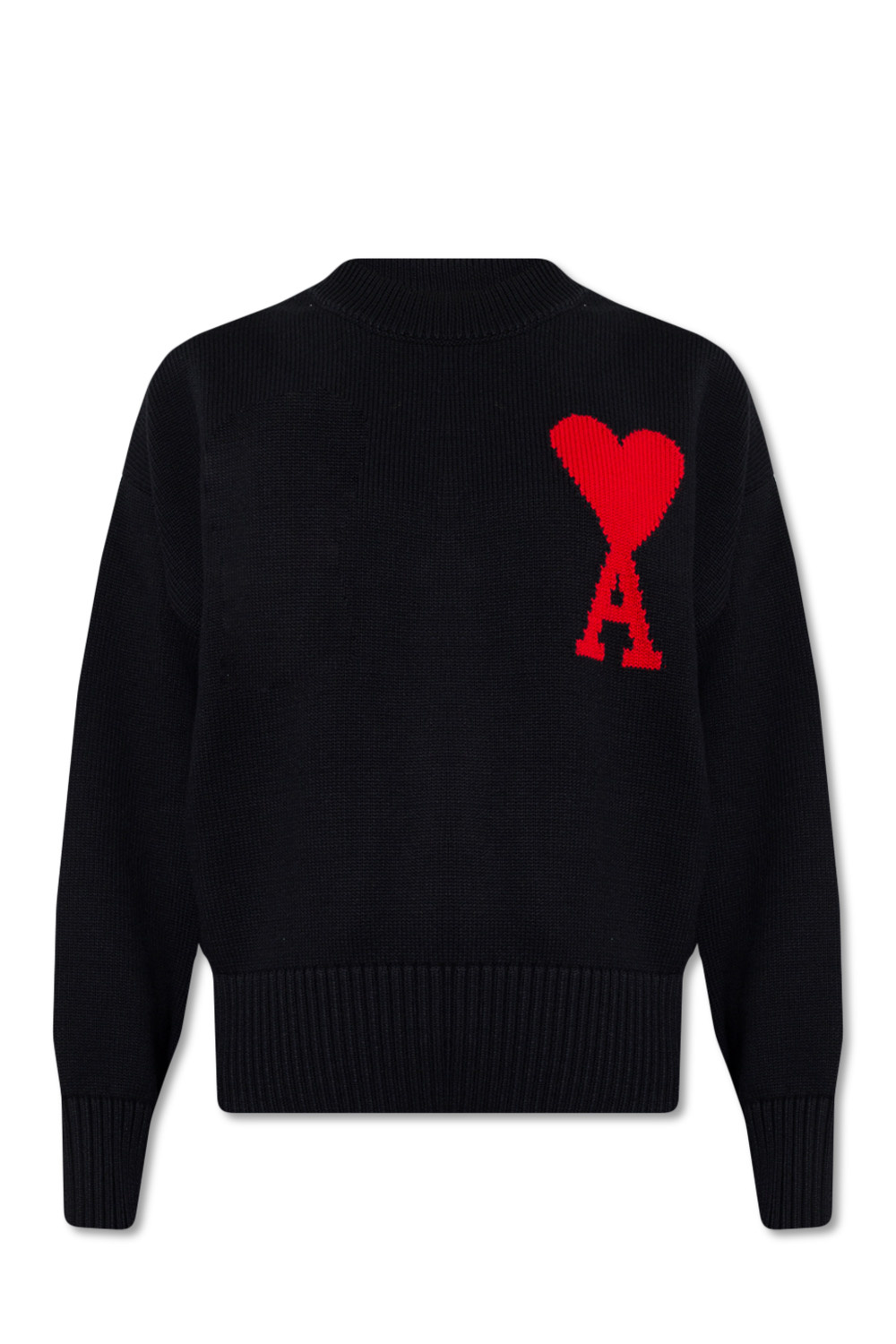 【AMI】Alexandre Mattiussi Sweatshirts Black ☆大人気☆ AMI PARIS F.AMI.LY Black Sweatshirt Knit Crewneck Alexandre